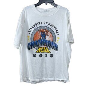 2012 UK Kentucky Wildcats National Champions T-Shirt Size L Large Jerzees